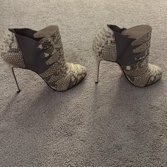 Christian Louboutin python slip on booties - Picture 3 of 5